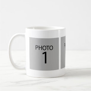 Create Your Own 3 Square Photo Collage Memories Coffee Mug