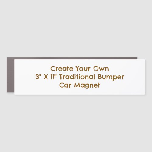Create Your Own 3" X 11" Traditional Bumper Car Magnet