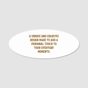 Create Your Own 3" x 1.25" Oval Name Tag