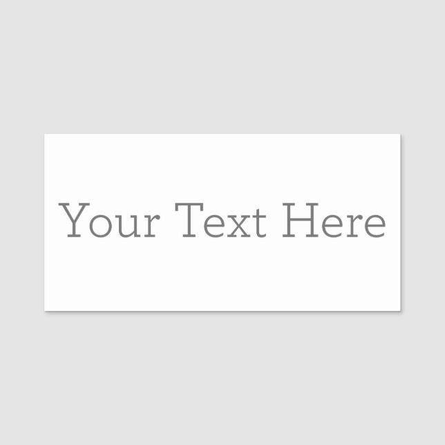 3" X 1.5" Rectangle Classic Name Tag, Traditional Pin Back (Front)