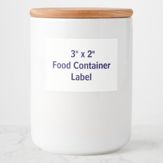 Create Your Own  3" x 2" Food Container Label