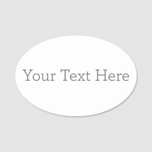 Create Your Own 3" X 2" Oval Name Tag