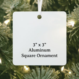 Create Your Own 3” x 3” Aluminum Square Ornament