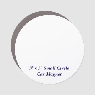 Create Your Own 3" x 3" Small Circle Car Magnet