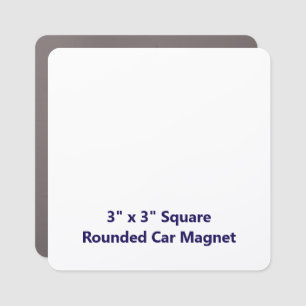 Create Your Own 3" x 3" Square Rounded Car Magnet