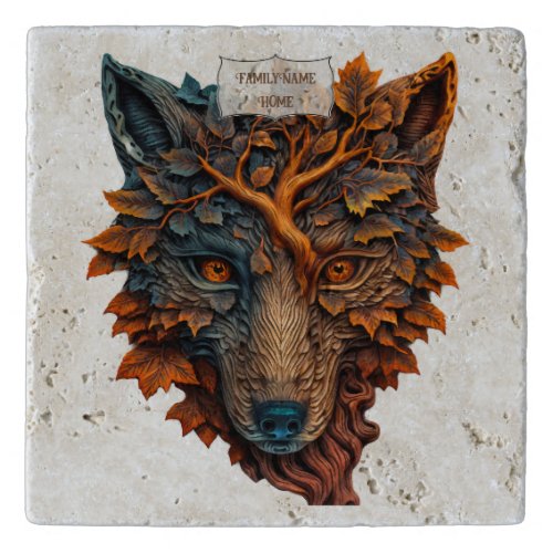 Create Your Own 3D Faux Bois Carved Wolf Head Trivet
