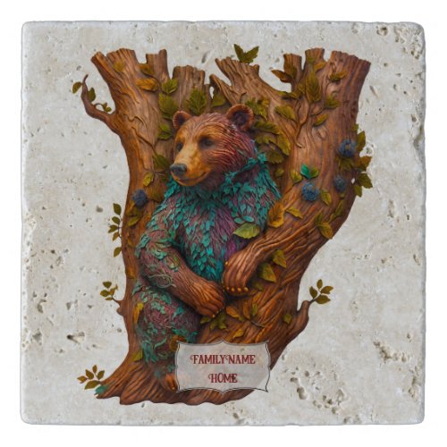 Create Your Own 3D Faux Bois Carved Wood Bear Trivet