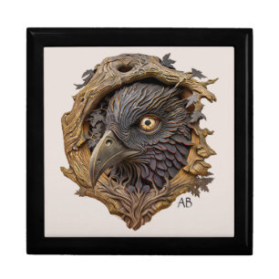 Create Your Own 3D Faux Bois Carved Wood Raven Gift Box