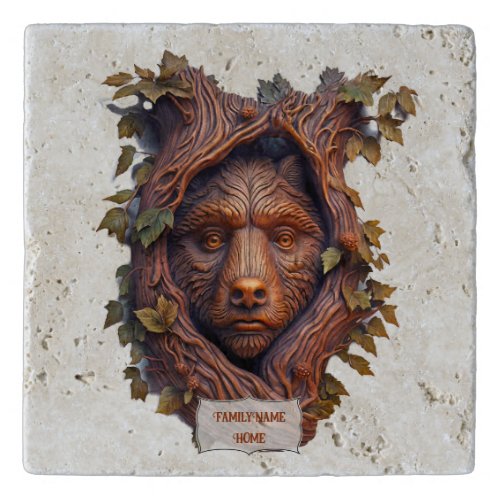 Create Your Own 3D Faux Bois Wood Carved Bear Trivet