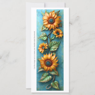 Create Your Own 3D Metallic Sunflowers Bookmark
