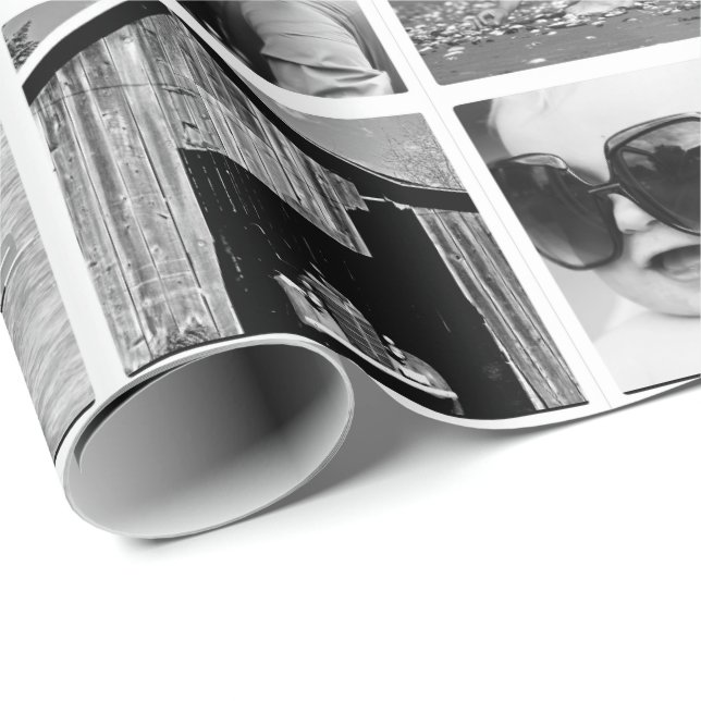 Create-Your-Own 42-Photo Collage Gift Wrap (Roll Corner)