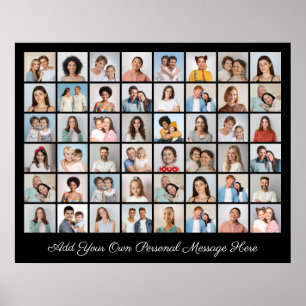 Create Your Own 48 Photo Collage Add Your Greeting Poster