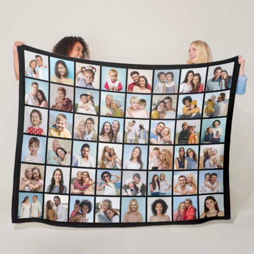 Create Your Own 48 Photo Collage  Fleece Blanket