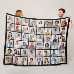 Create Your Own 48 Photo Collage Fleece Blanket