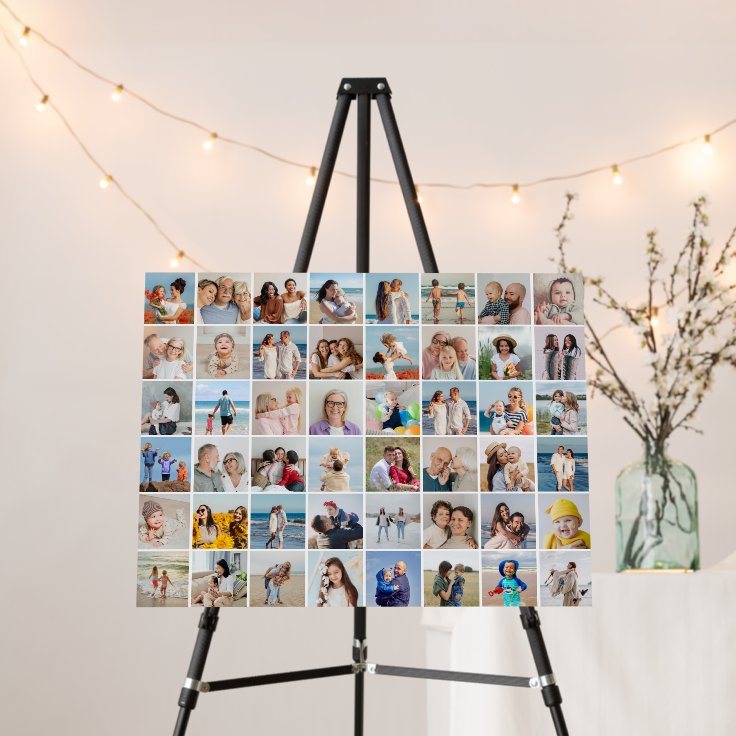Create Your Own 48 Photo Collage Foam Board Zazzle