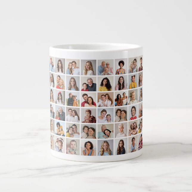 Create Your Own 48 Photo Collage Giant Coffee Mug (Front)