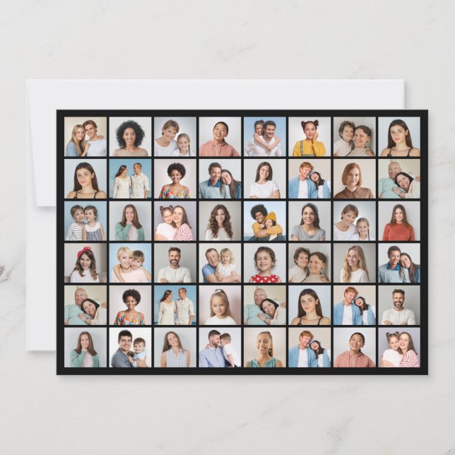 Create Your Own 48 Photo Collage Greeting Card (Front)