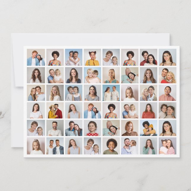 Create Your Own 48 Photo Collage Greeting Card (Front)