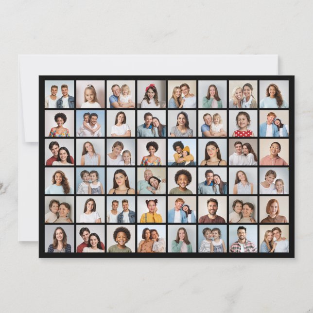 Create Your Own 48 Photo Collage  Note Card (Front)