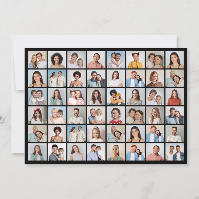 Create Your Own 48 Photo Collage  Note Card (Front)