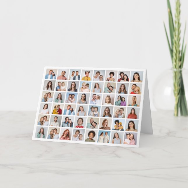 Create Your Own 48 Photo Collage Note Card (Front)