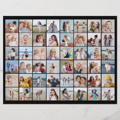 Create Your Own 48 Photo Collage Paper Sheet