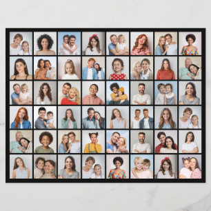 Create Your Own 48 Photo Collage Paper Sheet