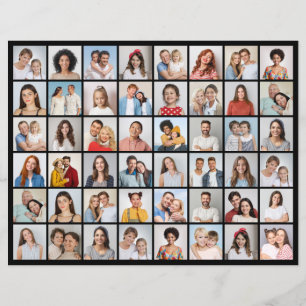 Create Your Own 48 Photo Collage Paper Sheet