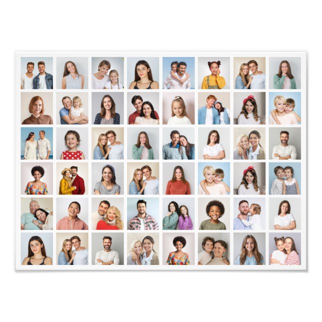 Create Your Own 48 Photo Collage Photo Enlargement Print (Front)