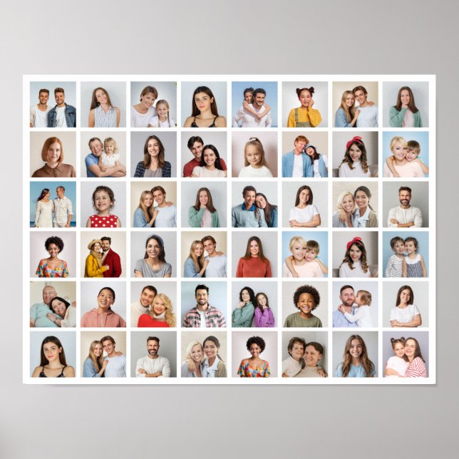 Create Your Own 48 Photo Collage Poster (Front)
