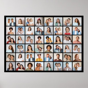 Create Your Own 48 Photo Collage Poster