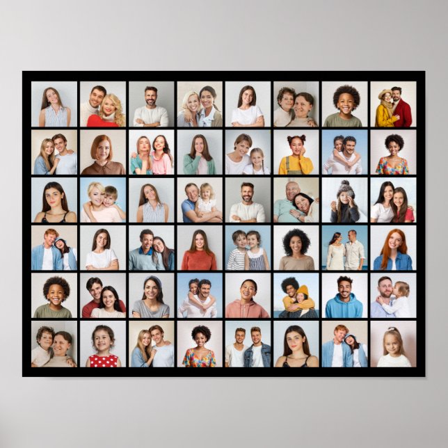 Create Your Own 48 Photo Collage Poster (Front)