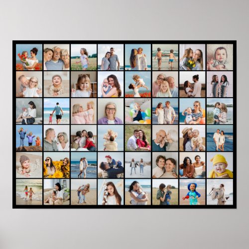 Create Your Own 48 Photo Collage Poster