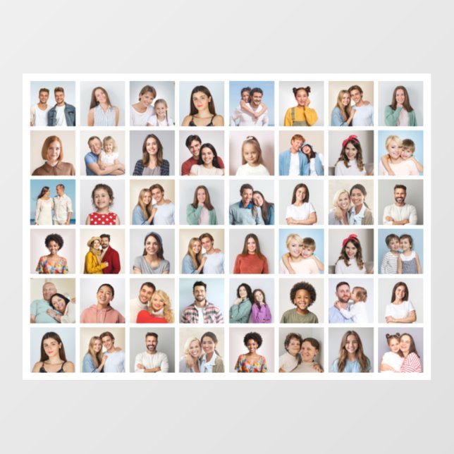 Create Your Own 48 Photo Collage  Wall Decal (Front)