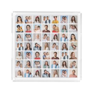 Create Your Own 49 Photo Collage Acrylic Tray