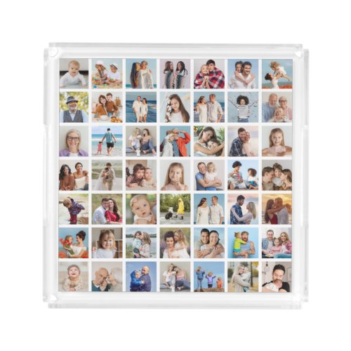 Create Your Own 49 Photo Collage Acrylic Tray