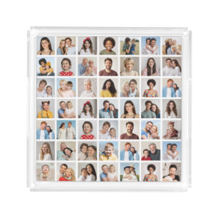 Create Your Own 49 Photo Collage Acrylic Tray