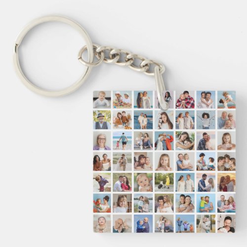 Create Your Own 49 Photo Collage Keychain