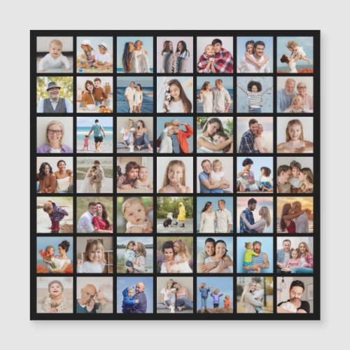 Create Your Own 49 Photo Collage Magnetic Card