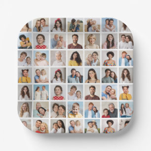 Create Your Own 49 Photo Collage Paper Plates