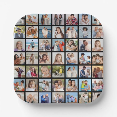 Create Your Own 49 Photo Collage Paper Plates