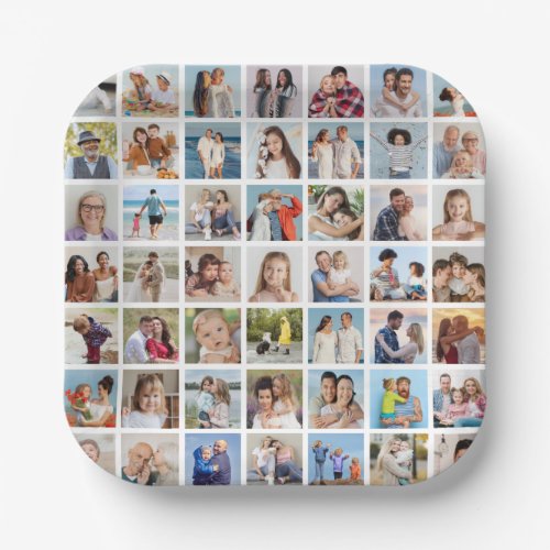 Create Your Own 49 Photo Collage Paper Plates