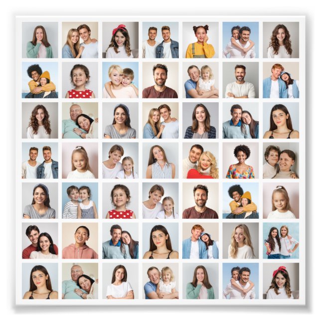 Create Your Own 49 Photo Collage Photo Enlargement Print (Front)