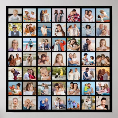 Create Your Own 49 Photo Collage  Poster