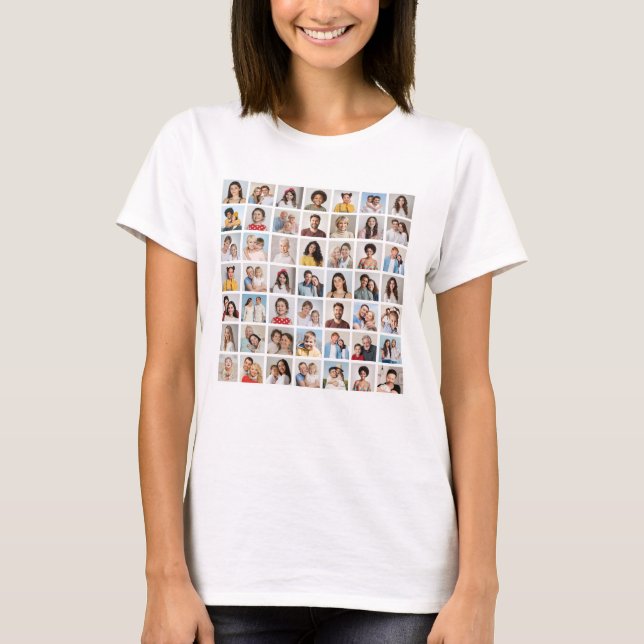 Create Your Own 49 Photo Collage  T-Shirt (Front)