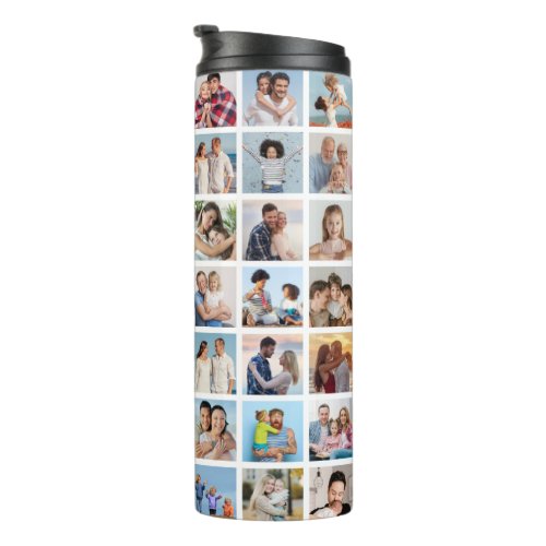 Create Your Own 49 Photo Collage Thermal Tumbler