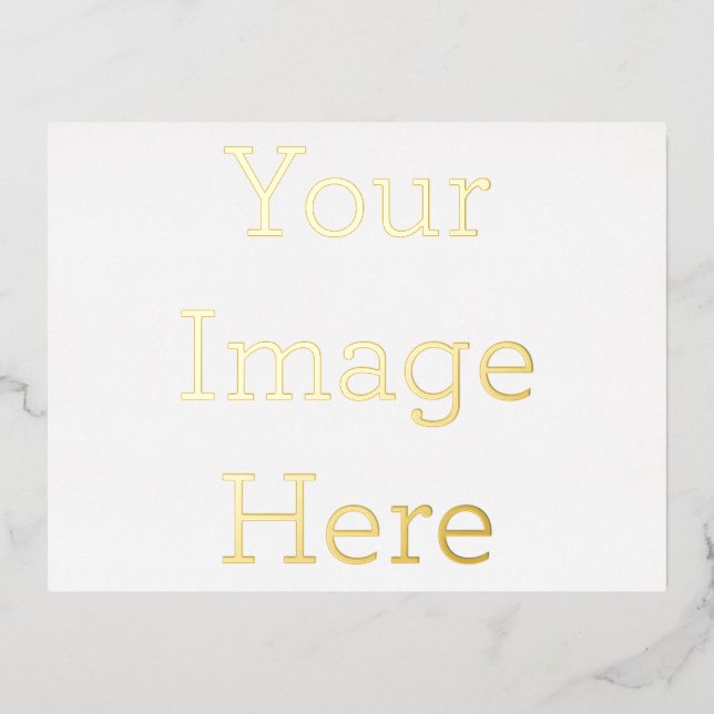 Create Your Own 4.25" x 5.6" Foil Holiday Post Card Foil Holiday Postcard (Front)