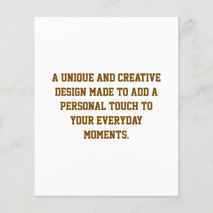 Create Your Own 4.5" x 5.6" Flyer Paper