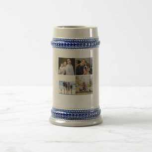 Create Your Own 4 Family Photo Collage Custom Beer Stein