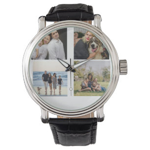 Create Your Own 4 Family Photo Collage Custom Watch